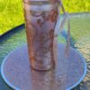 Sparkle Glitter Rose Gold Round Mirror Candle Plate Tealight Holder 20cm - Image 3