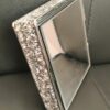 Diamante Glass Mirror Coasters with Glitter Crushed Diamante Coaster holder (Set of 4 Coaster) - Image 5