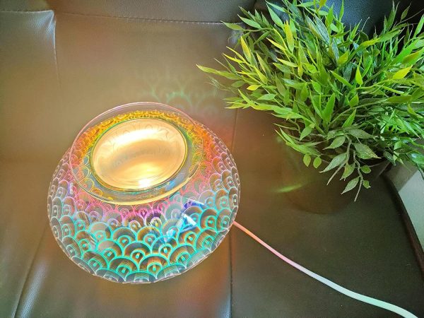 EagleWiz Electric 3D Oil Burner Wax melt Touch lamp Orbs Design Multicolor Round - Image 2