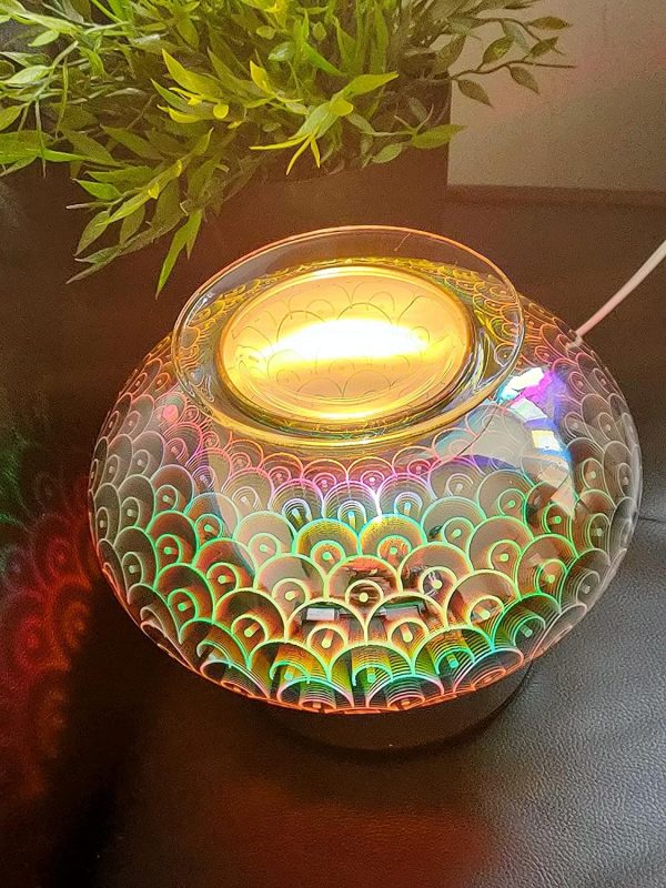 EagleWiz Electric 3D Oil Burner Wax melt Touch lamp Orbs Design Multicolor Round - Image 3