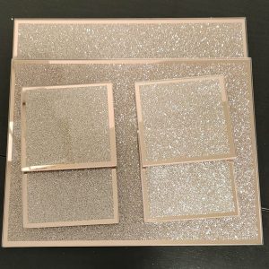 Mirror glass Placemat and Coasters