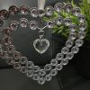 EagleWiz Crystal Heart Plaque Hanging Decoration For Home 17cm Silver Ornament Great for Party and Christmas tree Decorations - Image 2