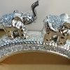 EagleWiz Diamante 3 Silver Sparkling Elephants Arch Ornament - Image 4