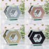 EagleWiz Hexagon Glitter Mirror Glass Bling Oil Burner Wax Melter