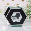 EagleWiz Hexagon Glitter Mirror Glass Bling Oil Burner Wax Melter - Image 4