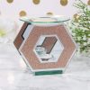 EagleWiz Hexagon Glitter Mirror Glass Bling Oil Burner Wax Melter - Image 6