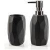 Sandstone Bathroom Accessories Set Soap Dispenser and Tumbler