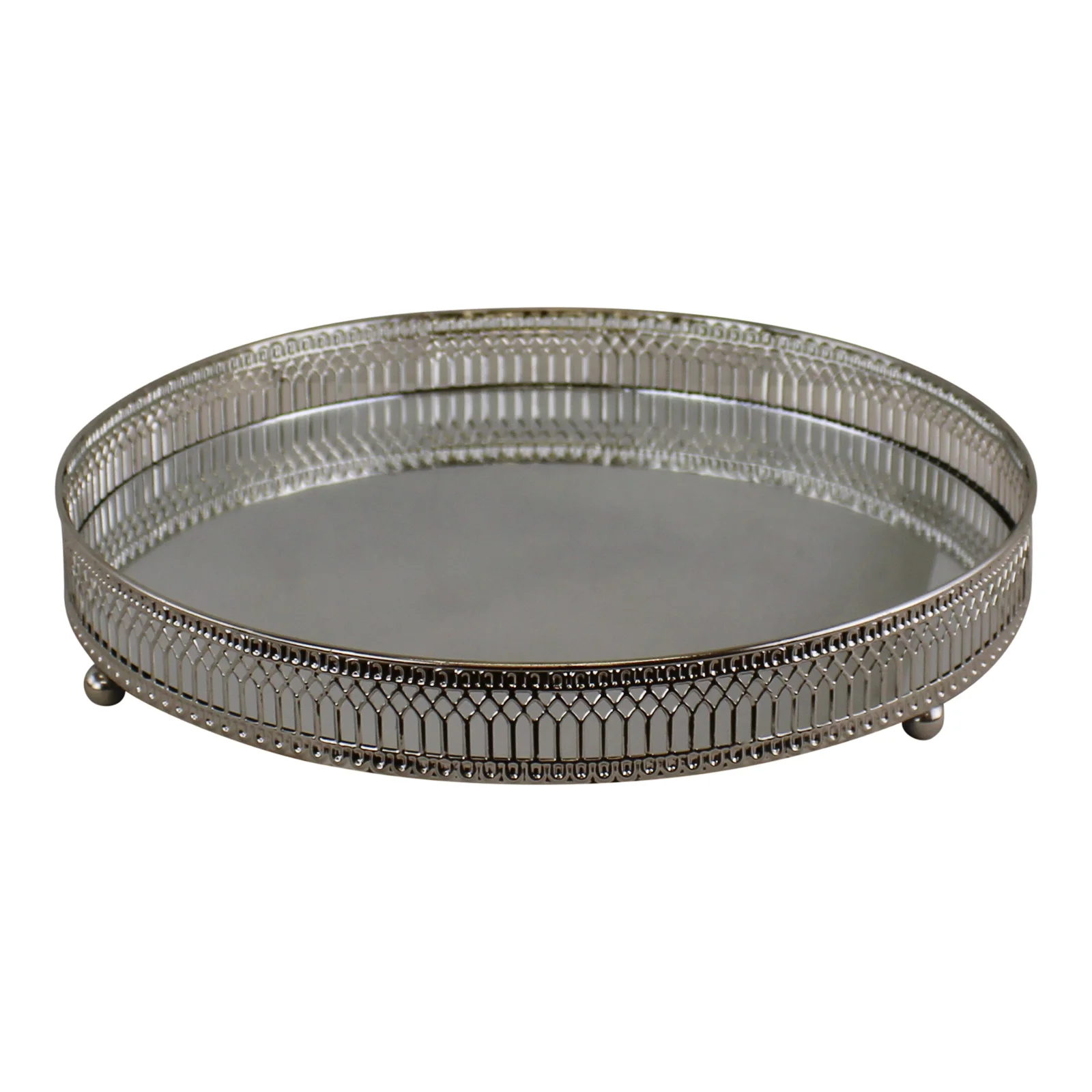 Silver Tray round tray 28cm