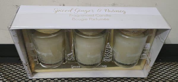 christmas village candles gold