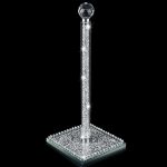 silver crushed crystal roll holder