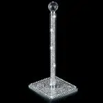 silver crushed crystal roll holder