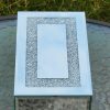 EagleWiz Glass Mirrored Rectangle Jewellery Box Crushed Diamante Modern Silver Trinket Tissue Box Earrings Rings Jewelry - Image 3