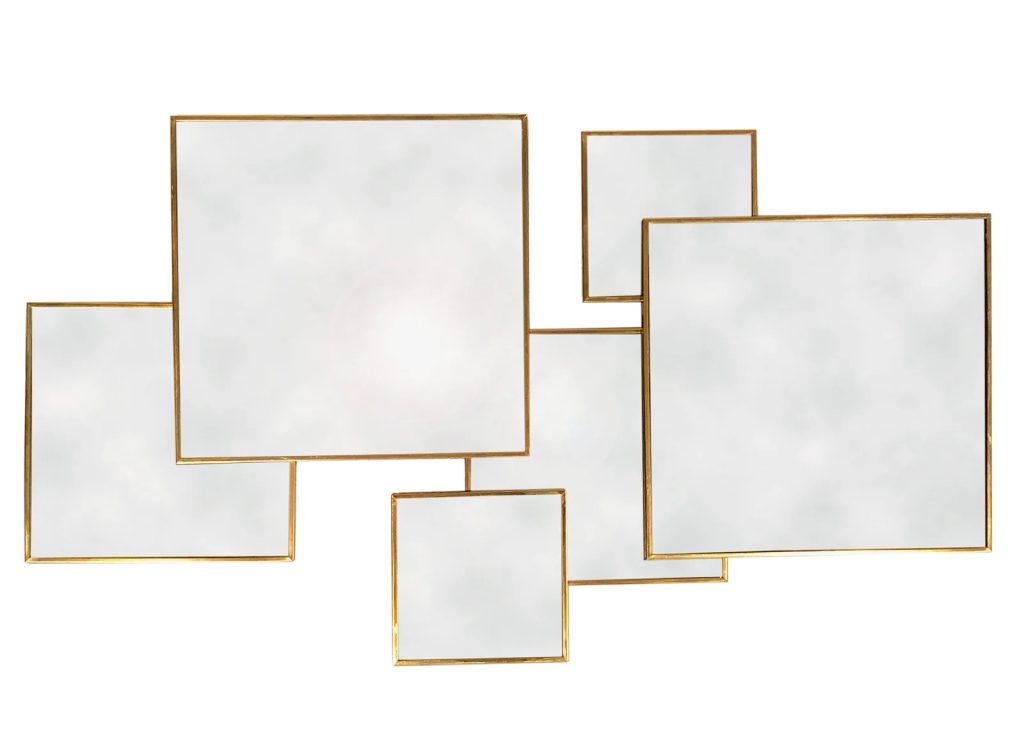 Multi Frame Gold Gold Framed Multi Mirror - Square | EagleWiz