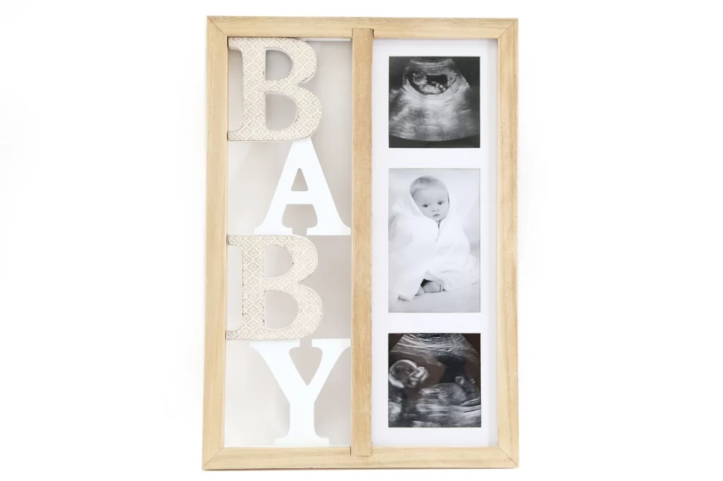 Baby Three Photograph Wooden Frame 43cm | EagleWiz