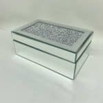 Silver Multi Crystal jewellery Box