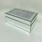 Silver Multi Crystal jewellery Box