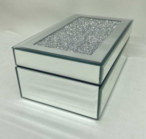 Silver Multi Crystal jewellery Box