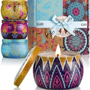 Scented Candles Gifts for Women, 5.65 oz Large Aromatherapy Candles, Scented Candles Gift Set