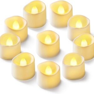 Homemory Battery Operated Tealights Candles, Flameless Flickering Tealights