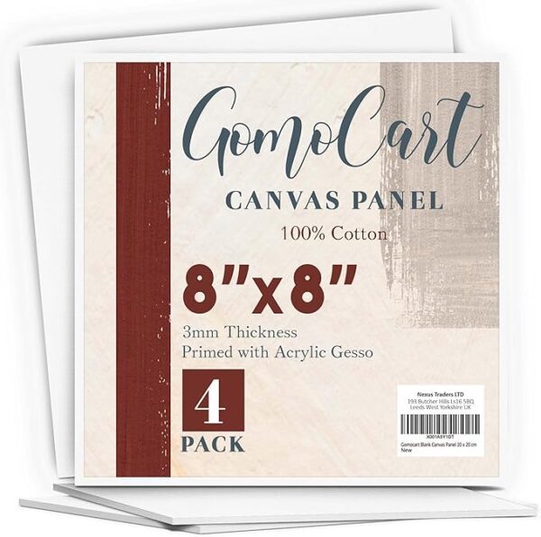 Gomocart Canvas for Painting 20 x 20 cm Pack of 4