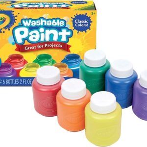 CRAYOLA Washable Paints - Assorted Colours (Pack of 10)