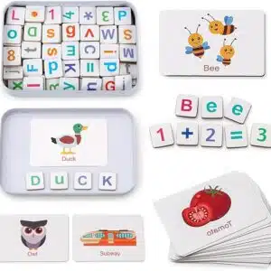 Coogam Wooden Magnetic Alphabet Letters and Numbers Toy for 3 4 5 Year Old Kids