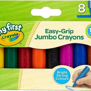 CRAYOLA MyFirst Jumbo Crayons - Assorted Colours Easy-Grip Colouring Crayons