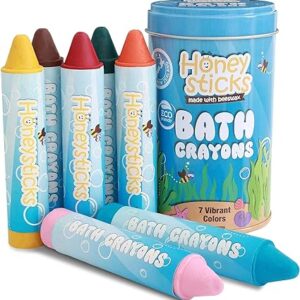 Honeysticks Bath Crayons for Toddlers & Kids - Handmade from Natural Beeswax for Non Toxic Bath