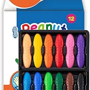YPLUS Peanut Crayons for Toddlers, 12 Colors