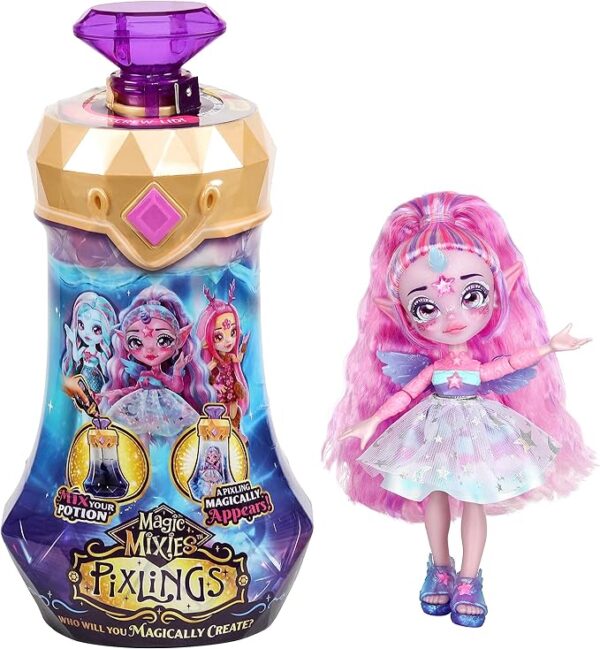 Magic Mixies Pixlings, Unia The Unicorn Pixling, Create And Mix A Magic Potion That Magically Reveals A Beautiful 6,5" Pixling Doll Inside A Potion Bottle!