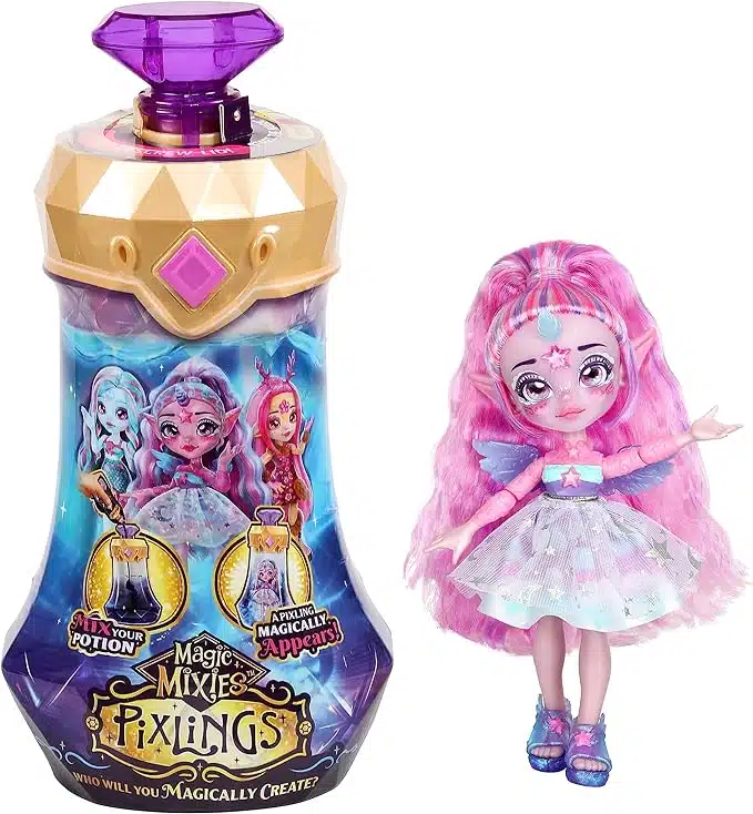Magic Mixies Pixlings, Unia The Unicorn Pixling, Create And Mix A Magic Potion That Magically Reveals A Beautiful 6,5" Pixling Doll Inside A Potion Bottle!