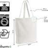 EagleWiz Natural Cotton Canvas Tote bag, Reusable Lightweight Shopping bags, eco friendly super strong washable Ideal for Printing DIY Design and Advertising Multipack 38cm x 40cm - Image 5