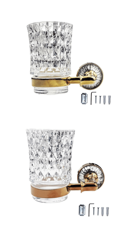 toothbrush holder gold rose gold