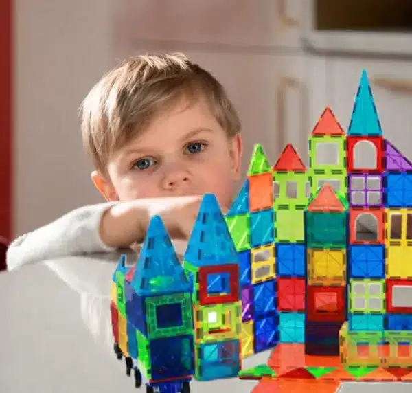 EagleWiz Magnetic Tiles Building Blocks Set, Colorful Educational ...