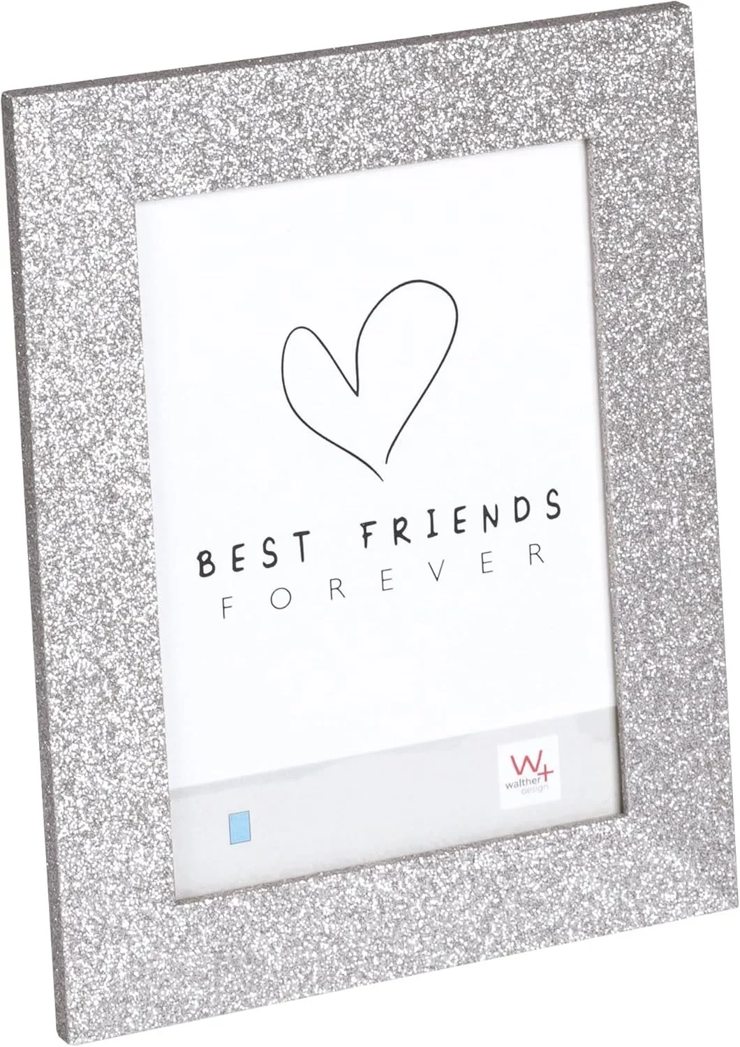 walther design Picture Frame Twinkle 15x20 cm, Silver with Glitter Finish, Portrait Frame, IT520S